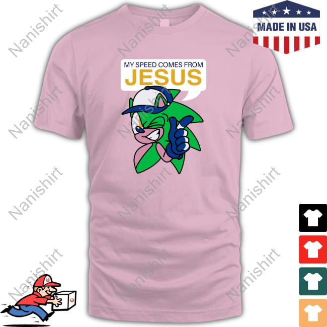My Speed Comes From Jesus Tee Shark Robot Store Merch Official My Speed Comes From Jesus Black Shirt 2022
