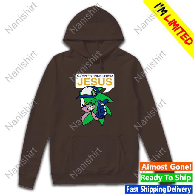 My Speed Comes From Jesus Tee Shark Robot Store Merch Official My Speed Comes From Jesus Black Tee Shirt