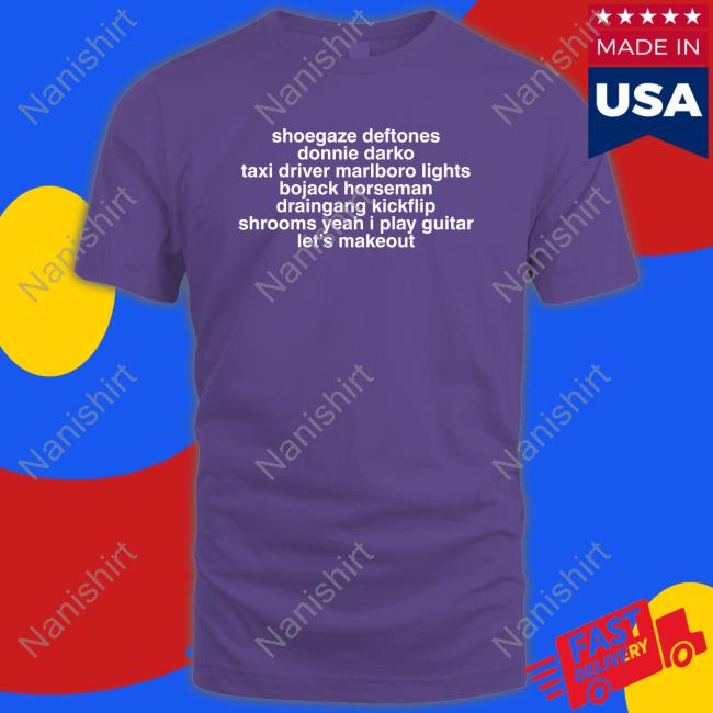 Shoegaze Deftones Donnie Darko Taxi Driver Marlboro Lights Bojack Horseman Tee Shirt