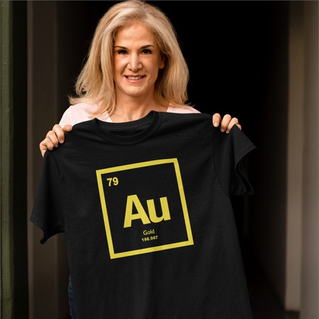 Dr Michelle Au Periodic Table Of Elements 79 Au Gold 196.967 Tee Dr Michelle Au Periodic Table Of Elements 79 Au Gold 196.967 Tee Shirt
