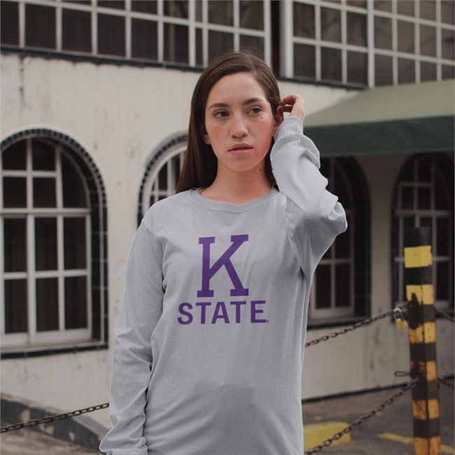 Charlie Hustle Merch Store K-State Block T-Shirt K-State Block Shirt Grey