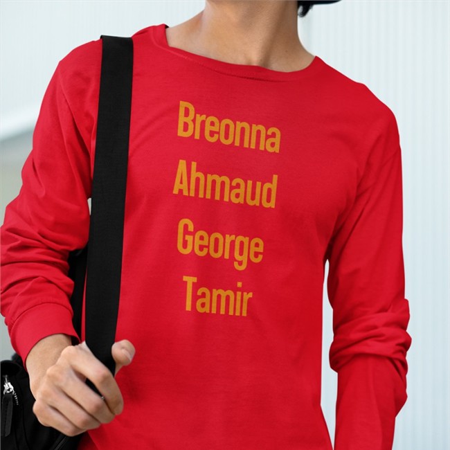 Breonna Ahmaud George Tamir V Neck T Shirt Stevie Joe Payne Breonna Ahmaud George Tamir Crewneck Sweatshirt Stevie Joe Payne