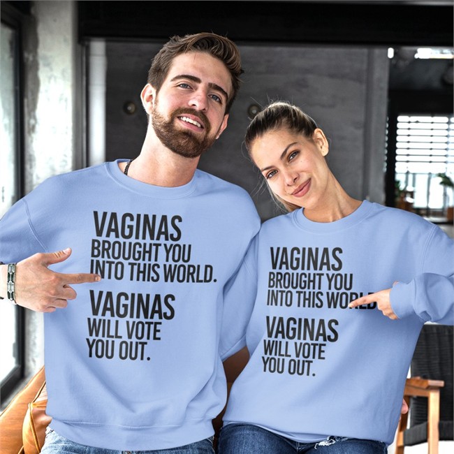 White Andreamcmanus3 Vaginas Brought You Into This World Vaginas Will Vote You Out T Shirt Vaginas Brought You Into This World Vaginas Will Vote You Out T Shirt White