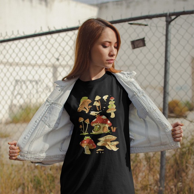 Boomerna Mushroom T Shirt Boomerna Merch Boomerna Mushroom Shirts Black