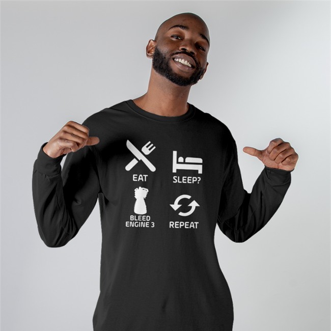 Eat Sleep Bleed Engine 3 Repeat Sweatshirt Eat Sleep Bleed Engine 3 Repeat T Shirt Kerbal Space Academy