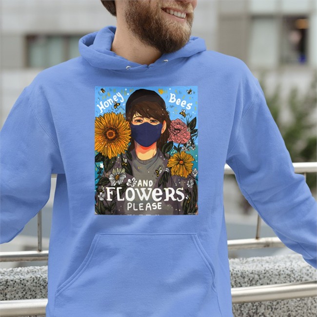 Honey Bees And Flowers Please Hooded Sweatshirt Raychu Ranboo Ranboofanart Honey Bees And Flowers Please Shirts