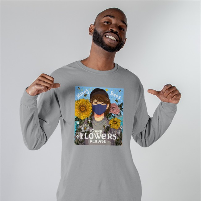 Honey Bees And Flowers Please Hooded Sweatshirt Raychu Ranboo Ranboofanart Honey Bees And Flowers Please Tee Shirt Raychu Ranboo Ranboofanart