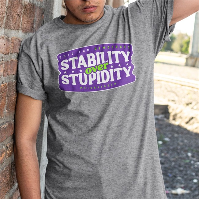 Vote For Democrats Stability Over Stupidity Hoodie Meidastouch Merch