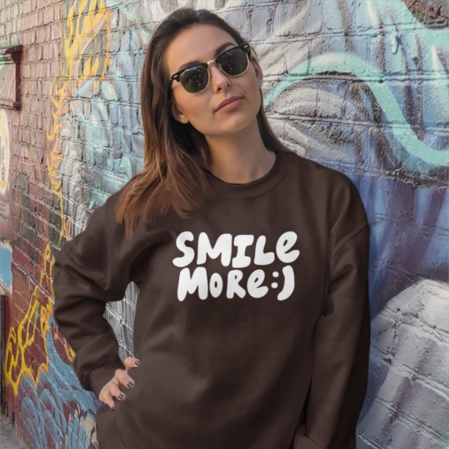 Smile More Shirt Black