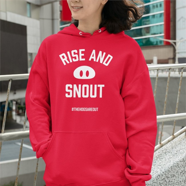 Rise And Snout Shirts Bonfire Merch Rise And Snout Arkansas Vs Byu Football #Thehogsareout Hoodie John Nabors Jacobchatch