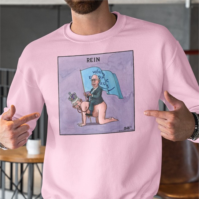 Bob Moran Merch Rein World Economic Forum Tee Shirt Bobscartoons