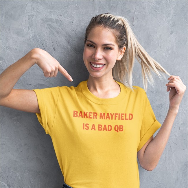 Baker Mayfield Is A Bad Qb Hoodie Baker Mayfield Is A Bad Qb Notable Stats Hoodie Barstool Cleveland
