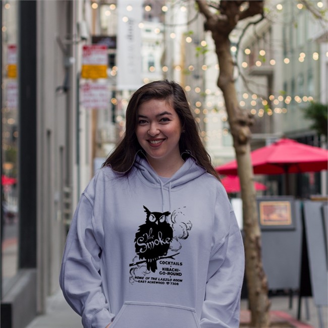 Chris Onstad The Smoke Cocktails Hibachi Go Round Hooded Sweatshirt Achewood The Smoke Cocktails Hibachi Go Round Hoodie