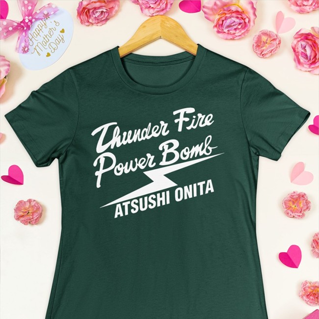 Deathmatch Worldwide Merch Atsushi Onita Thunder Fire Power Bomb T Shirt Onitafire123 Atsushi Onita Thunder Fire Power Bomb Tee Shirt