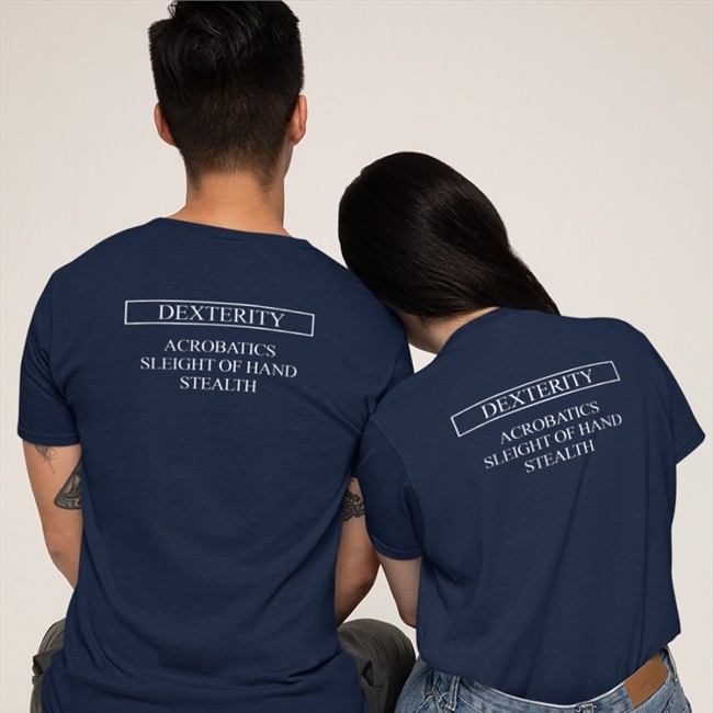 Session Zero Store Merch Dex Dexterity Acrobatics Sleight Of Hand Stealth Tees S0Clothing S0Clothing Session Zero Store Merch Dex Dexterity Acrobatics Sleight Of Hand Stealth Shirt