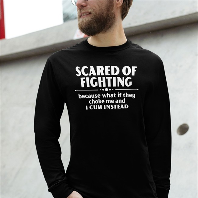Bloodyfaster Scared Of Fighting Because What If They Choke Me And I Cum Instead Cap Bloodyfaster Scared Of Fighting Because What If They Choke Me And I Cum Instead Crewneck Sweatshirt