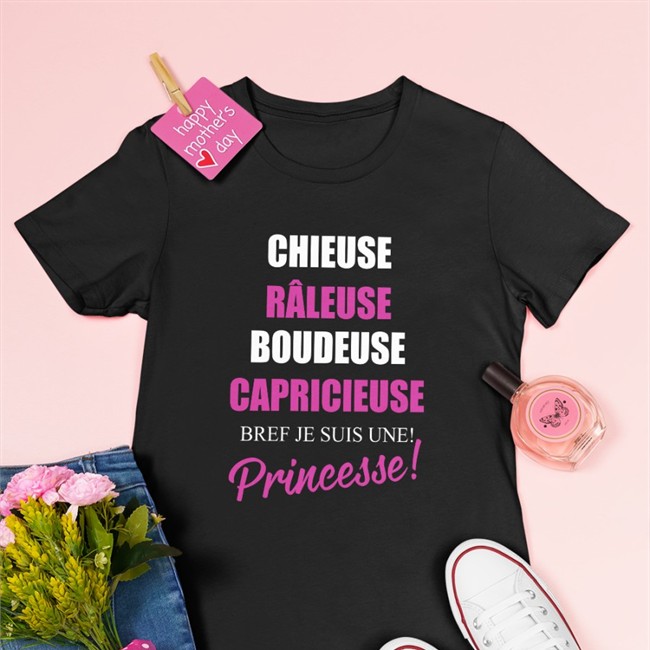Chieuse Râleuse Boudeuse Capricieuse Bref Je Suis Une Princesse T-Shirt Goustan Le Cruel Chieuse Râleuse Boudeuse Capricieuse Bref Je Suis Une Princesse T Shirt Niemesia