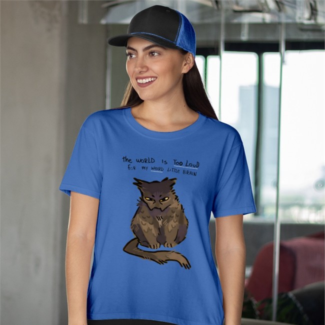The World Is Too Loud For My Weird Little Brain Cat T-Shirt Juleteon