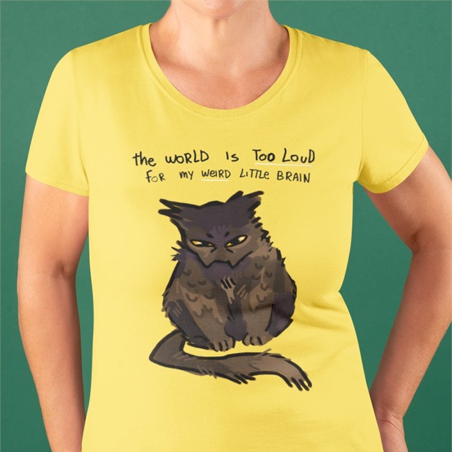 The World Is Too Loud For My Weird Little Brain Cat Hooded Sweatshirt Juleteon The World Is Too Loud For My Weird Little Brain Shirt