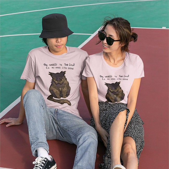 The World Is Too Loud For My Weird Little Brain Cat Hooded Sweatshirt Juleteon The World Is Too Loud For My Weird Little Brain T-Shirts