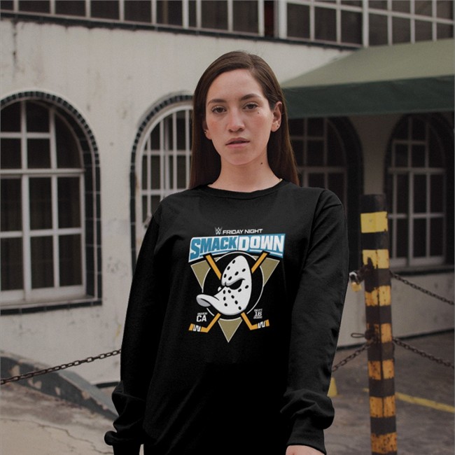 WWE Friday Night Sept 16 2022 Anaheim Ducks Smack Down Cap WWE Friday Night Anaheim Ducks Smack Down Shirt 2022