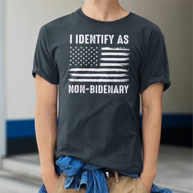 I Identify As Non-Bidenary American Flag Shirts Matt