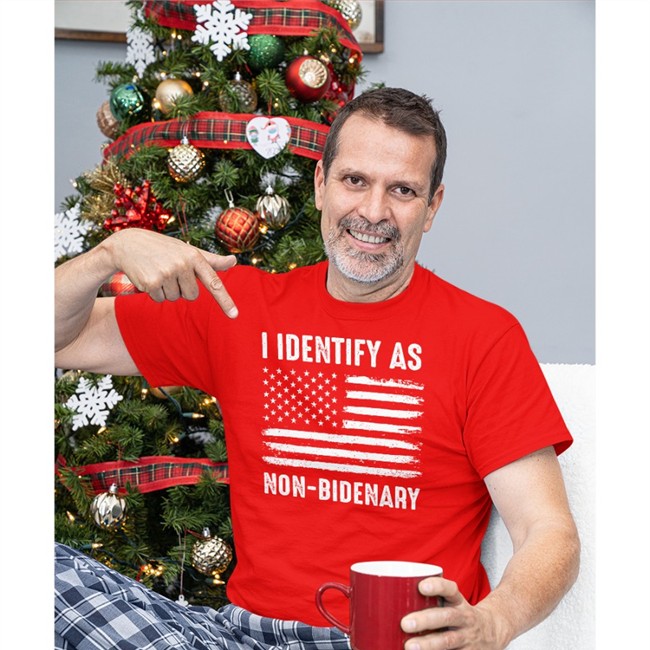 Matt I Identify As Non-Bidenary American Flag Shirt Red I Identify As Non-Bidenary American Flag Hoodies Matt