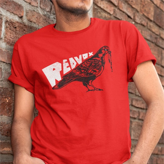 Red Vox Merch Noodle Pigeon Tee Shirt