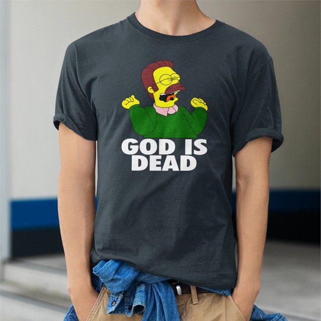 Shirts That Go Hard Ned Flanders God Is Dead Hoodies The Simpsons Shirts That Go Hard Ned Flanders God Is Dead V Neck T Shirt The Simpsons