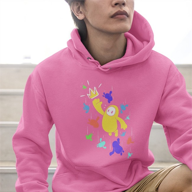 Devolver Digital Merch Fall Guys Screen Print Sweatshirts Pink Devolver Digital Merch Fall Guys Screen Print Hoodies Pink