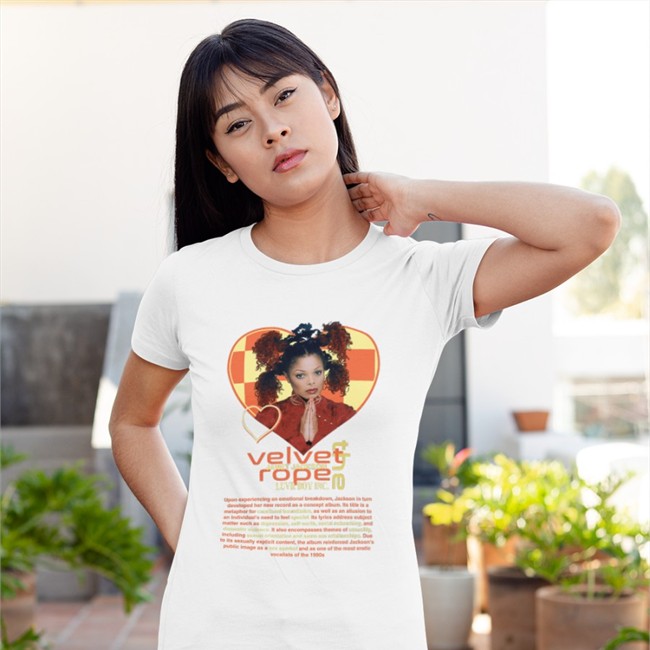 Luvrboy Factories Merch Velvet Rope Janet Jackson Offical T-Shirt Rashon Gvmini