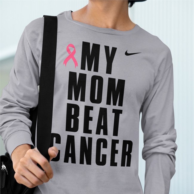 My Mom Beat Cancer Shirt White Shirts That Go Hard My Mom Beat Cancer Shirt Breast Cancer Awareness