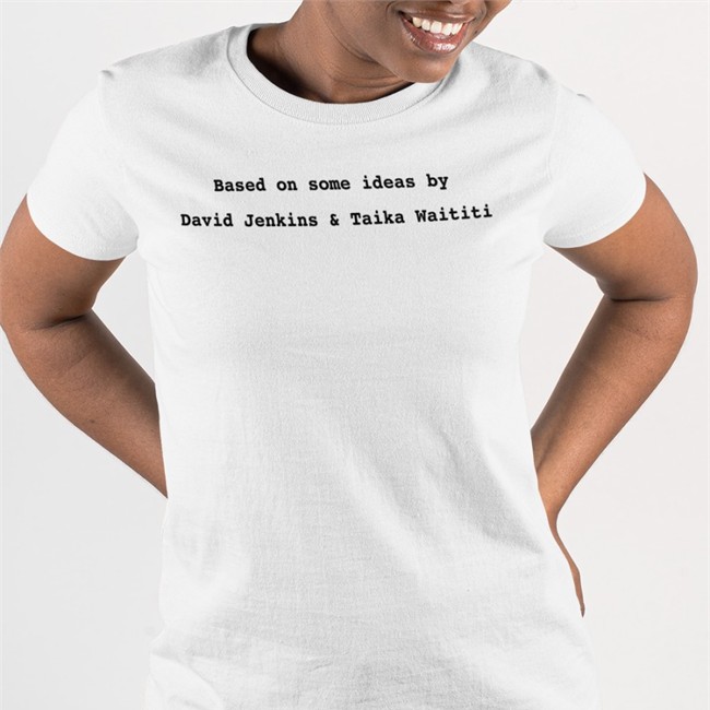 Based On Some Ideas By Jenkins & Taika Waititi Tee Shirt White White Arb L Sea Witch Nathaniel Buttons Based On Some Ideas By David Jenkins & Taika Waititi T Shirt