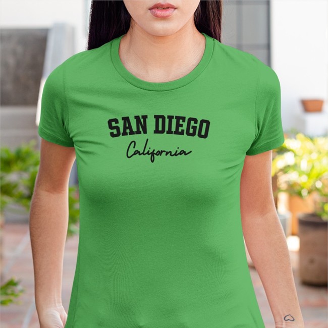 San Diego California Baseball Sleeve Tee San Diego California Tees Positive Dream