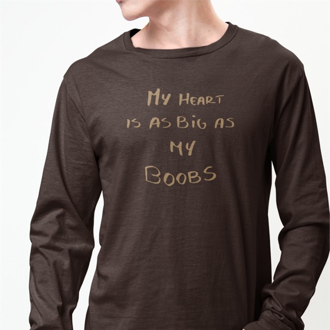 LappanArt My Heart Is As Big As My Boobs Tees New LappanArt My Heart Is As Big As My Boobs Shirt