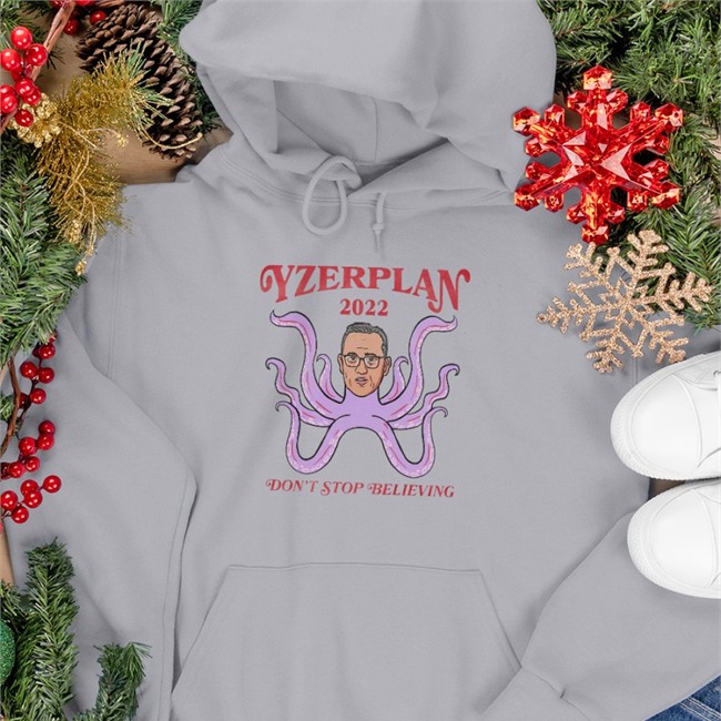 Don't Stop Believing Det Sweatshirt Yzerplan 2022 Barstool Sports Don't Stop Believing Det T Shirt