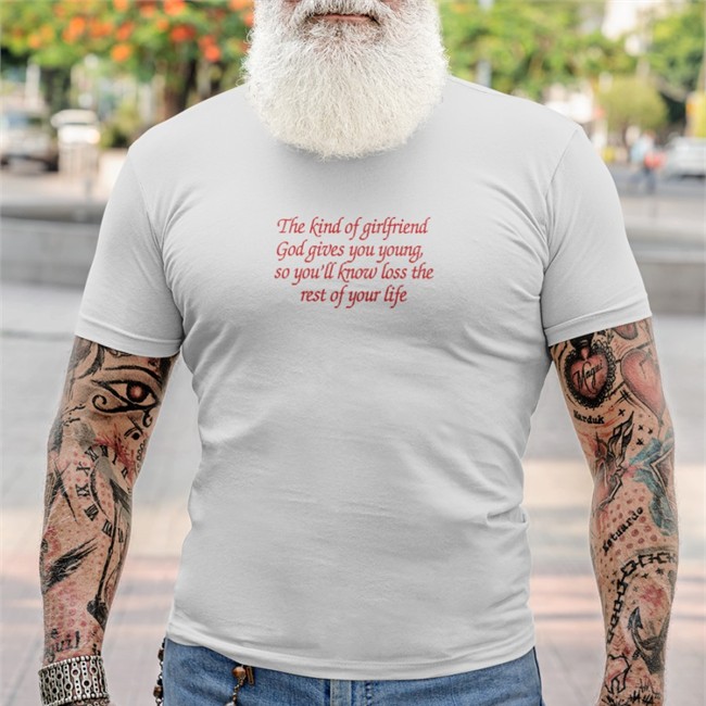 The Kind Of Girlfriend Shirt Shirts That Go Hard The Kind Of Girlfriend God Gives You Young So You'll Know Loss The Rest Of Your Life Hooded Sweatshirt Shirtsthtgohard