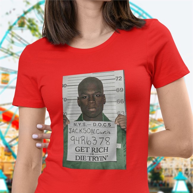 Mug Shot Jackson Curtis Get Rich Or Die Tryin Long Sleeve T Shirt G Unit Brands Merch 50Cent 50Cent Mug Shot Jackson Curtis Get Rich Or Die Tryin T Shirt G Unit Brands Merch
