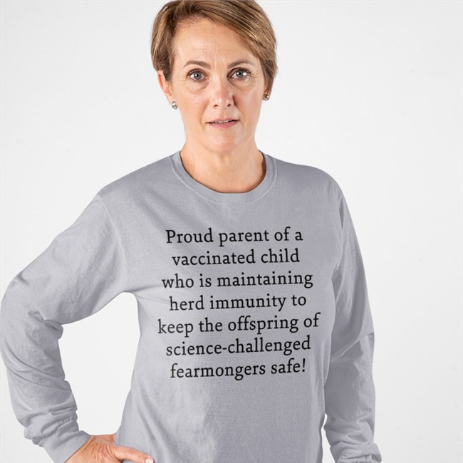 Boomer Core Merch Proud Parent Of A Vaccinated Child Who Is Maintaining Shirt