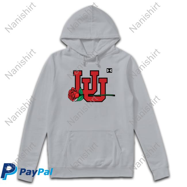 Official Utah Football Interlocking Utah Utes Football Rose Hoodie