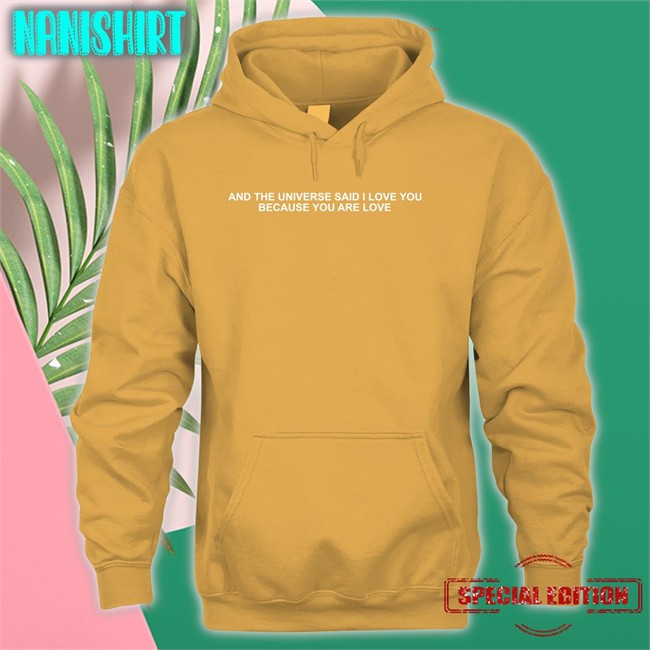 Dream Updates And The Universe Said I Love You Because You Are Love Hoodies