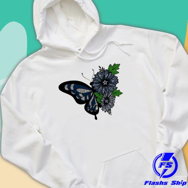Butterfly And Sunflower Dallas Cowboys Logo 2023 Shirts