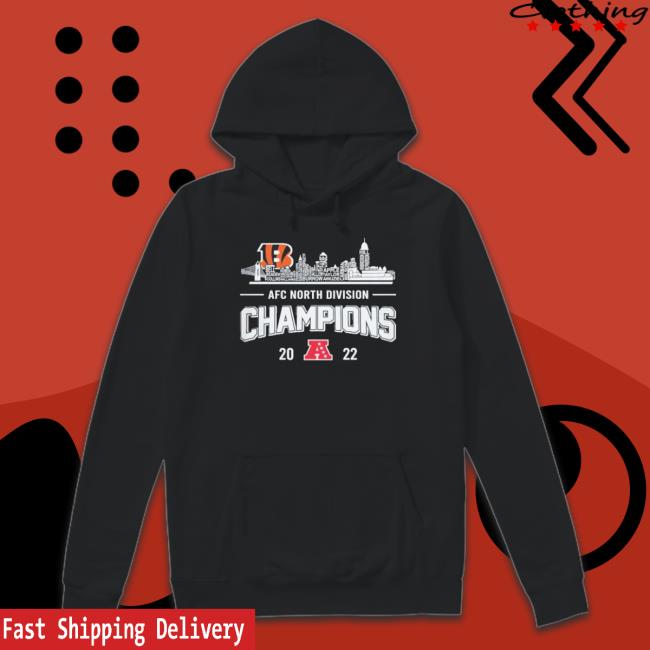 Cincinnati Bengals City Skyline 2022 Afc North Division Champions Crewneck Sweatshirt Cincinnati Bengals City Skyline 2022 Afc North Division Champions Sweatshirt
