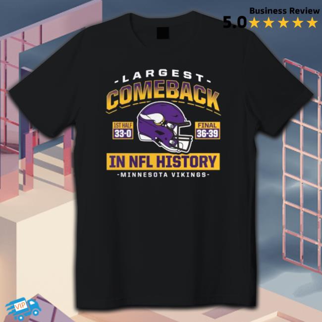 Minnesota Vikings Fanatics Branded Largest Comeback Sweaters