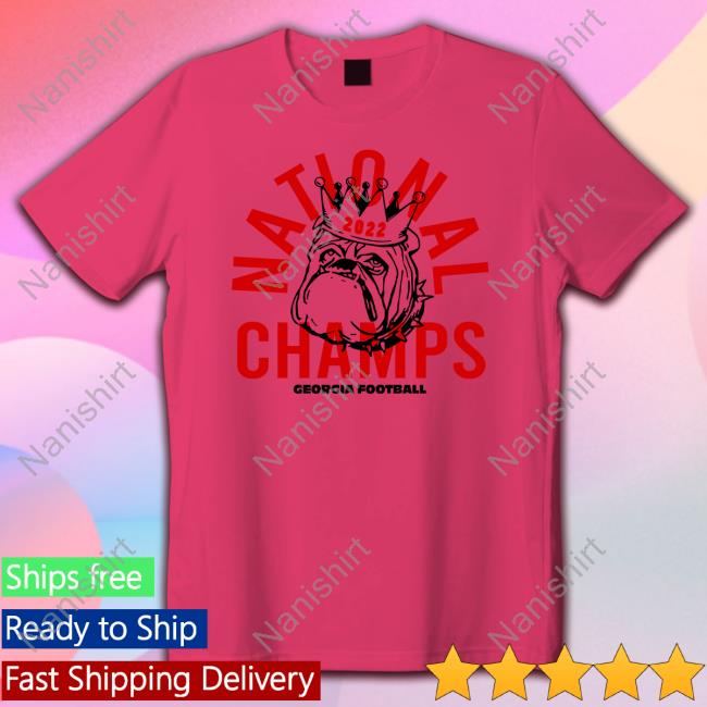 Homefield Merch Georgia 2022 National Champs Crown Tee Official Georgia 2022 National Champs Crown Tee