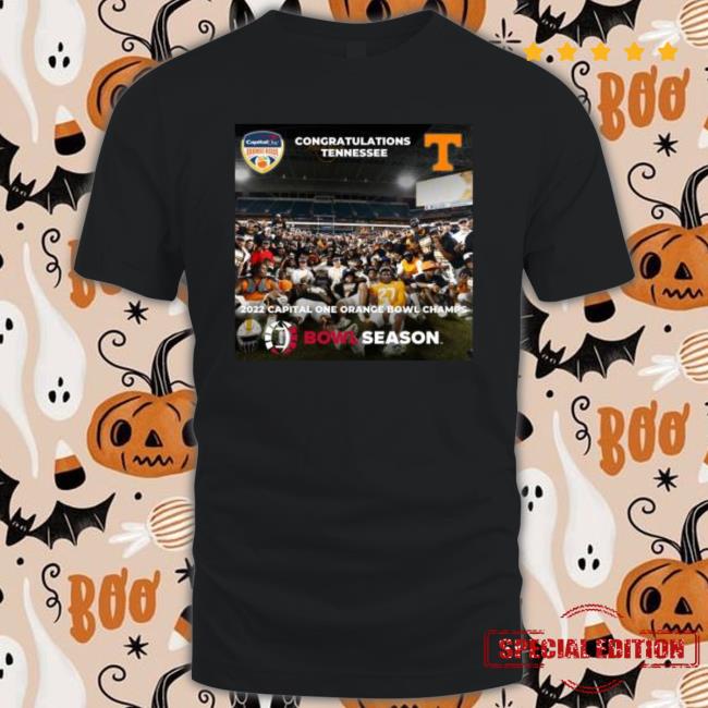 Congratulations Tennessee 2022 Capital One Orange Bowl Champs Bowl Season Tee Shirt