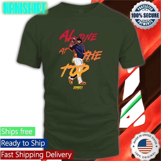 Alone At The Top Tee Shirt Shop Jomboy Media Merch Alone At The Top 2022 A L Champions Unisex Black Hoodie