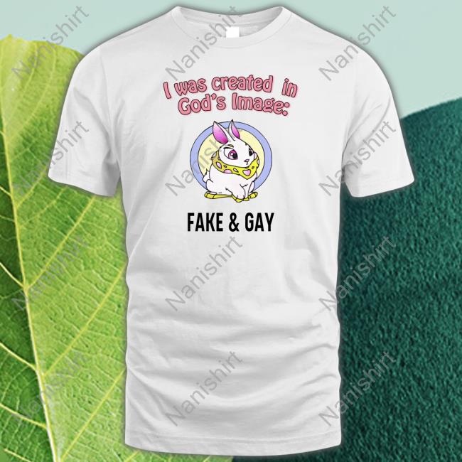 I Was Created In God's Fake & Gay Tee