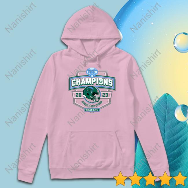 Official 2023 Cotton Bowl Champions January 2 At&T Stadium Green Wave Shirt