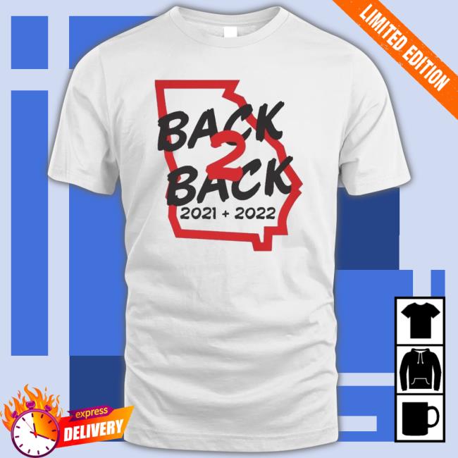 Georgia Bulldog Back 2 Back Champions State T-shirt
